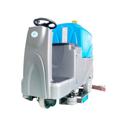 medium size double brush floor driving scrubber dryer